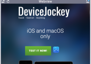 Web View item in DeviceJockey