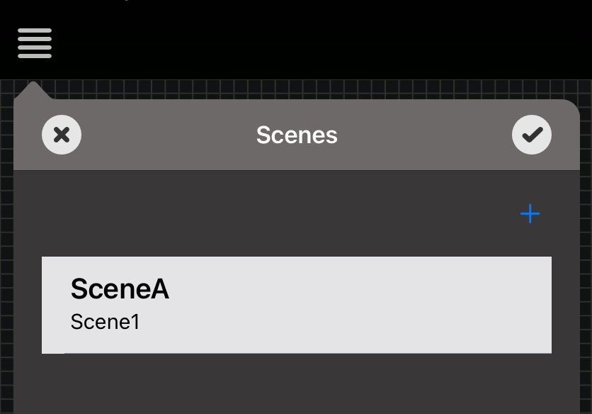 Swap named SceneA with the value Scene1